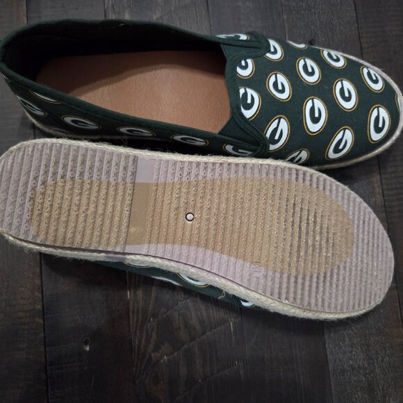 Green Bay Packers Women's Canvas Espadrille Flat - Picture 4 of 6